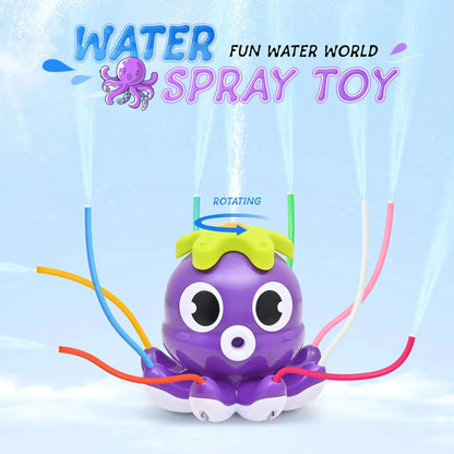 Sprinkler Rotating Spray Outdoor Games for Kids Garden Octopus Summer Water Toy Backyard Yard Cartoon Splash Baby Bath Toys Gift by All Mart Bristol Ltd