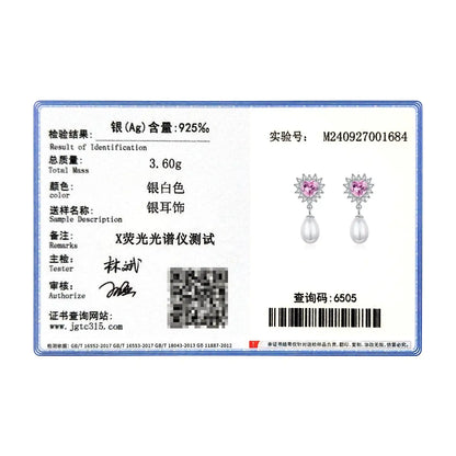 MODIAN 925 Sterling Silver Hearts Pink Zircon Romantic Dangle Earrings Elegant Shell Pearl Drop Earrings For Women Fine Jewelry by All Mart Bristol Ltd