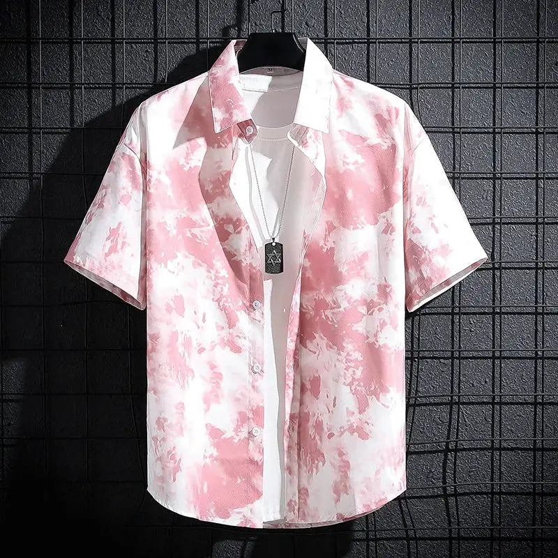Men and Women's Short-Sleeved Printed Shirt, Casual Beach Clothes, Personality Thin Couple Tops, New by All Mart Bristol Ltd