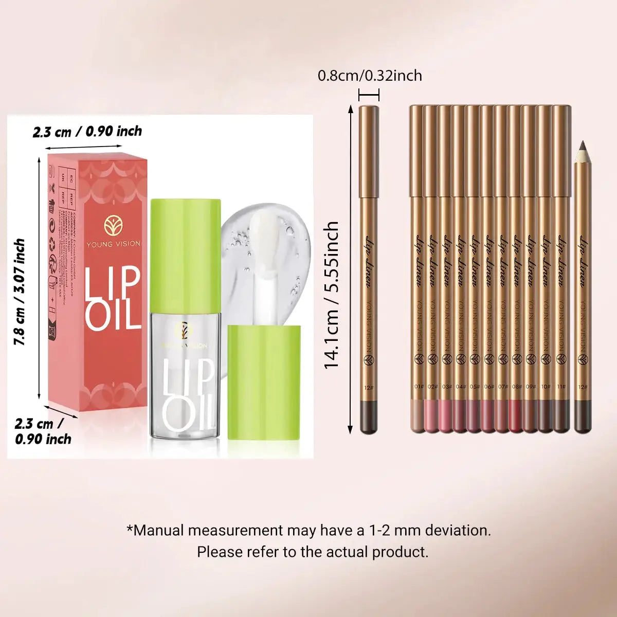 USHAS 12 Color Lip Liner + LIPSTICK Set Easy Coloring Matte Lipstick Long lasting nude red lipstick by All Mart Bristol Ltd
