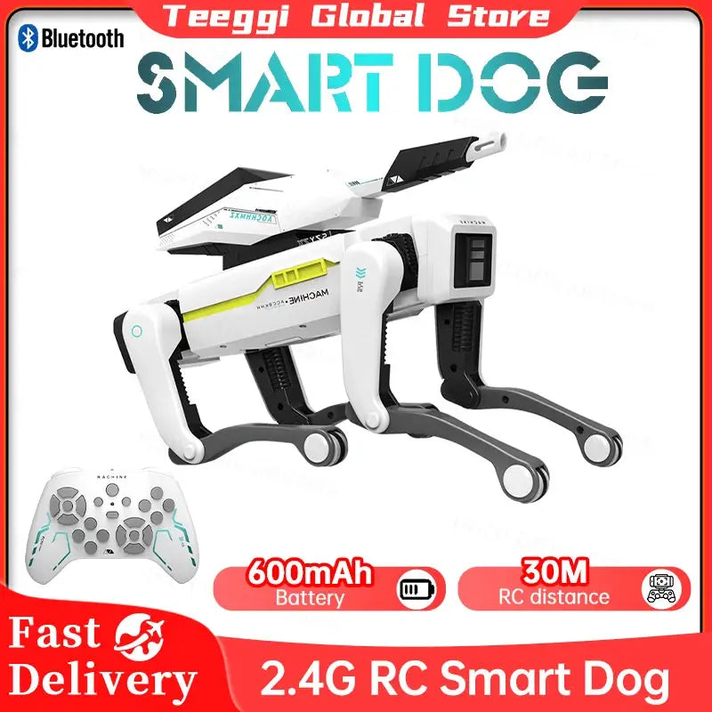 Teeggi Electric RC Intelligent Robot Dog Multifunction RC Mechanical Dog with turret Educational Toy Bionic Smart Robot Toy Gift by All Mart Bristol Ltd