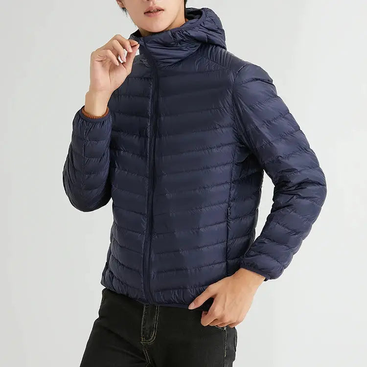 Man 90% Duck Down Hooded Jacket Winter Autumn Coat Men Ultra Light Jackets Warm Outwear Parkas Outdoors Campaign Clothes by All Mart Bristol Ltd