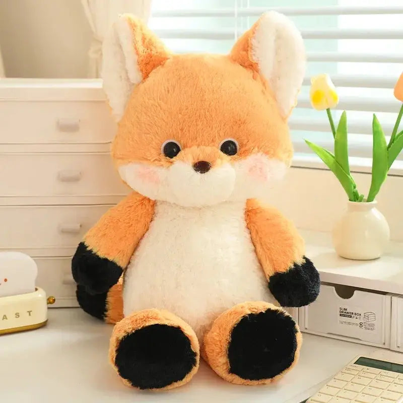 50cm New Kawaii Running Fox Wolf Plush Toys Cartoon Stuffed Animal Lovely Soft Cuddly Baby Plushie Doll Toy for Girls Gift Decor by All Mart Bristol Ltd