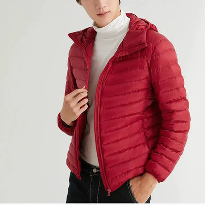 Man 90% Duck Down Hooded Jacket Winter Autumn Coat Men Ultra Light Jackets Warm Outwear Parkas Outdoors Campaign Clothes by All Mart Bristol Ltd