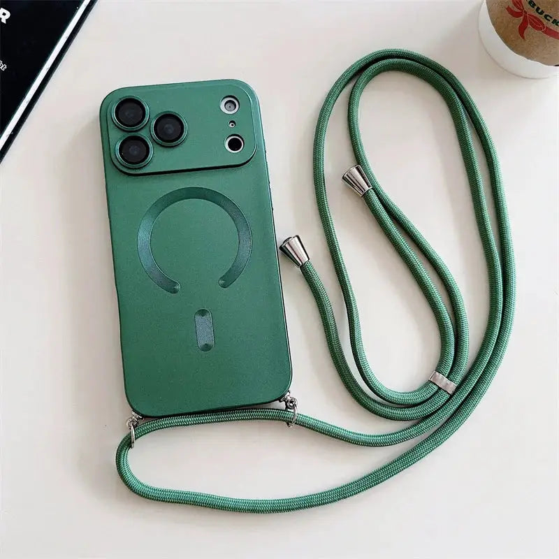 Crossbody Lanyard Magnetic Case For iPhone 17 Air 16 16E 15 14 13 12 11 Pro Max Plus For Magsafe Camera Protection Soft Cover by All Mart Bristol Ltd