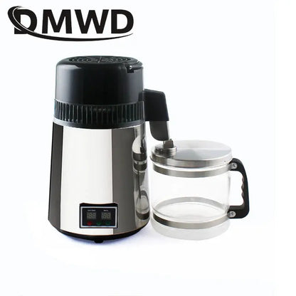 DMWD Pure Water Distiller 4L Dental Distilled Water Machine Filter Stainless Steel Electric Distillation Purifier Jug 110V 220V by All Mart Bristol Ltd
