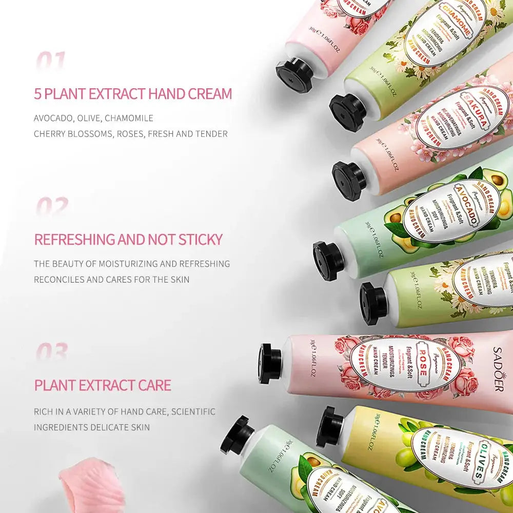 15pcs Avocado Sakura fragrant Hand Cream Sets Moisturizing Repair Anti Dry Nourishing Hands skincare Lotion Sets Hands Care by All Mart Bristol Ltd