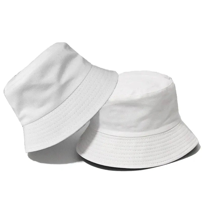 Black Solid Dots Bucket Hat Two Side Wear Unisex Simple Bob Caps Hip Hop Gorros Men Women Panama Cap Beach Fishing Boonie Sunhat by All Mart Bristol Ltd