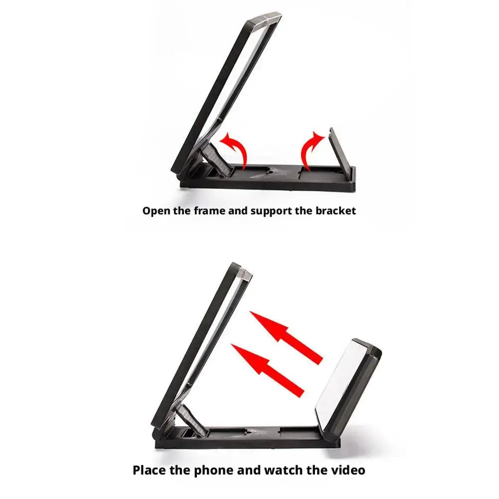 Screen Magnifier HD Screen Magnifying Glass Eye Protection Lightweight Portable Screen Enlarge Magnifier Phone Holder by All Mart Bristol Ltd
