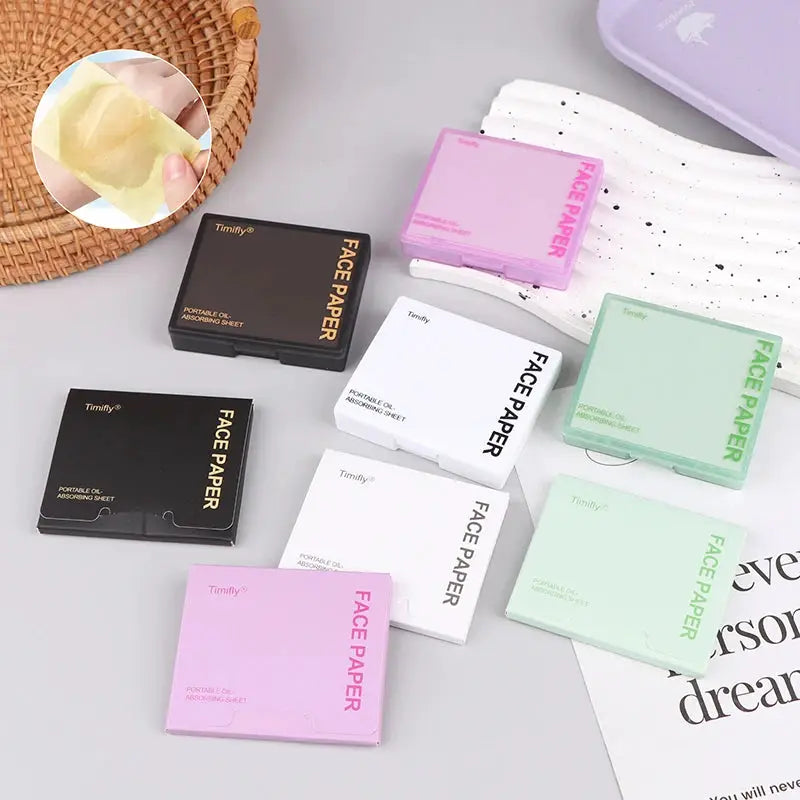 Oil Blotting Sheets With Makeup Puff 100pcs Matting Face Wipes Oil Control Paper Oil-absorbing Cleaning Makeup Tools Skin Care by All Mart Bristol Ltd
