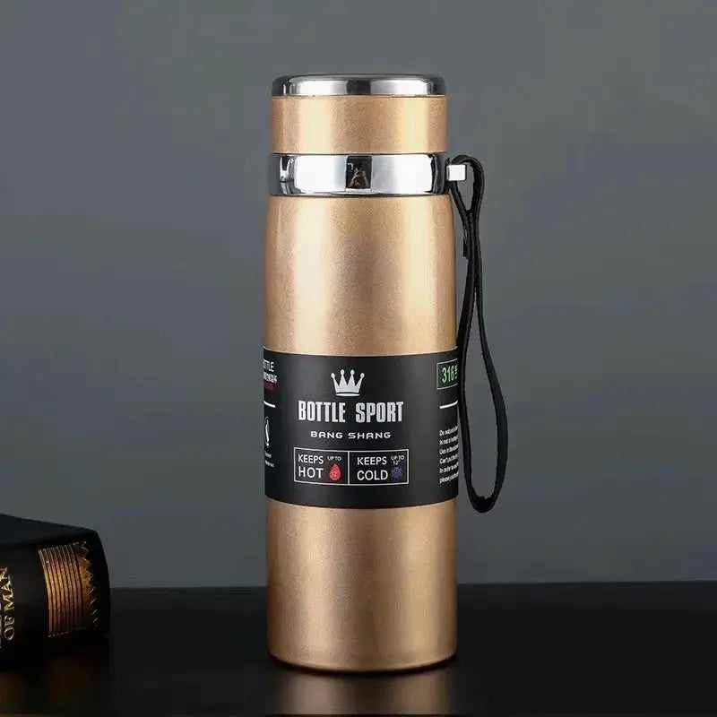 1000ml Thermal Water Bottle Thermos Vacuum Flask Double Stainless Steel Coffee Tea Insulated Cup Leakage-proof for Office by All Mart Bristol Ltd