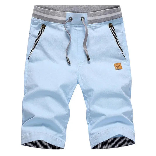 2026 Summer Men's Shorts Hot Casual Cotton Fashion Boardshort Bermuda Male Drawstring Elastic Waist Breeches Beach Shorts Men by All Mart Bristol Ltd