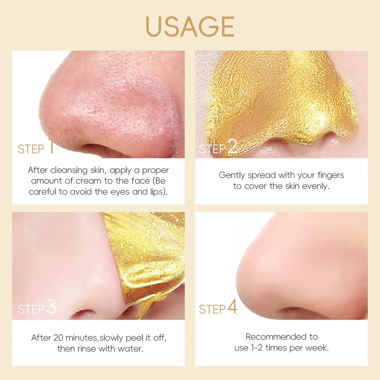 Laikou 24K Gold Snail Peel Off Mask Powerful Pore Cleaner Blackhead & Dirt Remover Detoxifying Facial Shining Skin Care 50g by All Mart Bristol Ltd