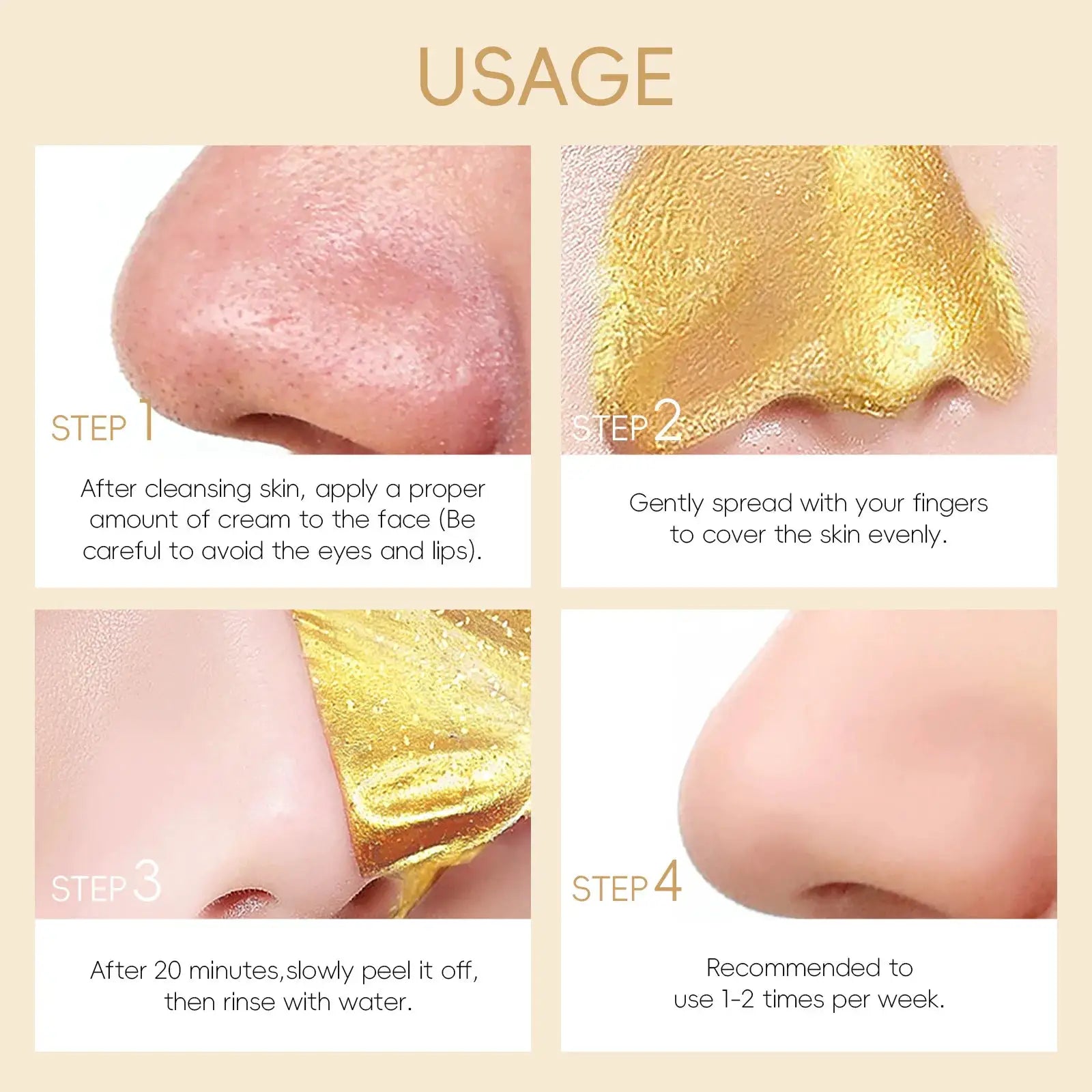 Laikou 24K Gold Snail Peel Off Mask Powerful Pore Cleaner Blackhead & Dirt Remover Detoxifying Facial Shining Skin Care 50g by All Mart Bristol Ltd