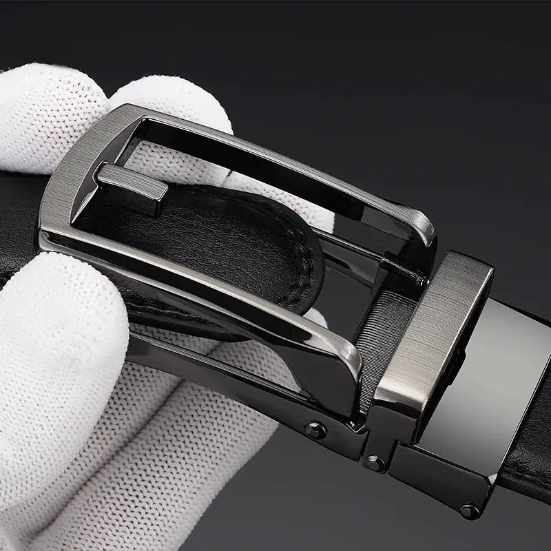 Men Belt Top quality cow genuine leather men's belt cowhide strap for male automatic buckle belts for men alloy buckle belt by All Mart Bristol Ltd