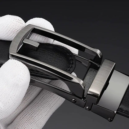 Men Belt Top quality cow genuine leather men's belt cowhide strap for male automatic buckle belts for men alloy buckle belt by All Mart Bristol Ltd