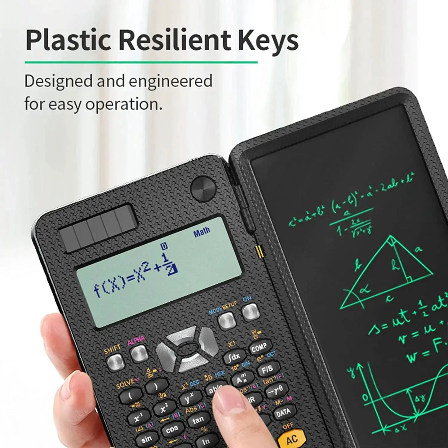 Solar Scientific Calculator with LCD Notepad 417 Functions Professional Portable Foldable Calculator for Students Upgraded 991ES by All Mart Bristol Ltd