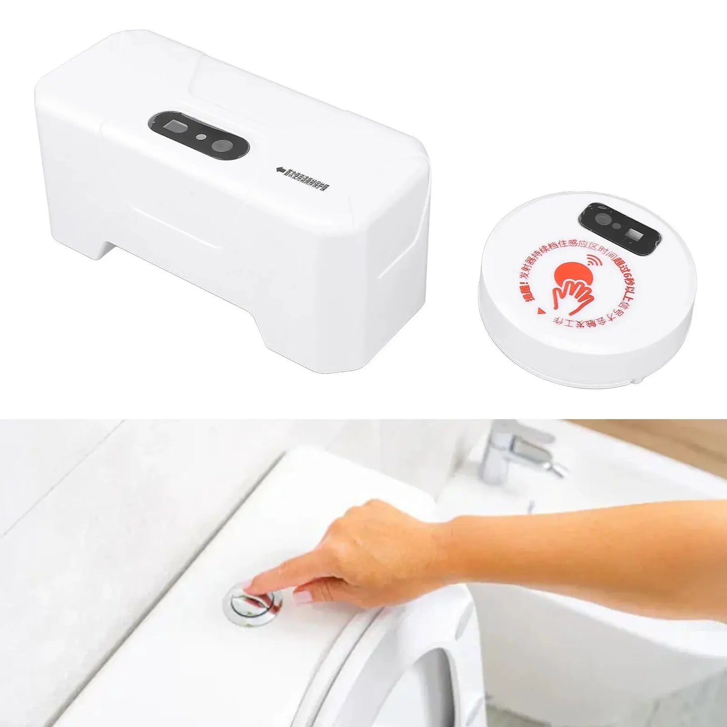 Automatic Toilet Flusher Touchless Toilet Flush Kit USB Rechargeable Versatile 20cm Sensing Distance IPX6 Water Proof for Home by All Mart Bristol Ltd