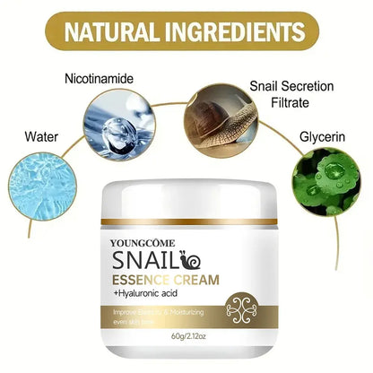 2pcs Snail essence cream with hyaluronic acid,Retinol Moisturizing Firming Lightening Repairing Smooth Skincare Whitening Creams by All Mart Bristol Ltd