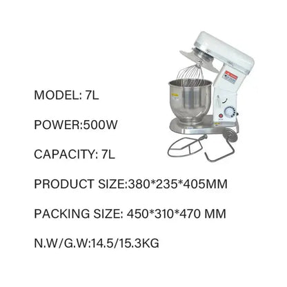Electric Kitchen Machine Cake Food Processors Dough Bread Blender 220V 10L Stainless Steel Bowl Commercial Stand Food Mixer by All Mart Bristol Ltd