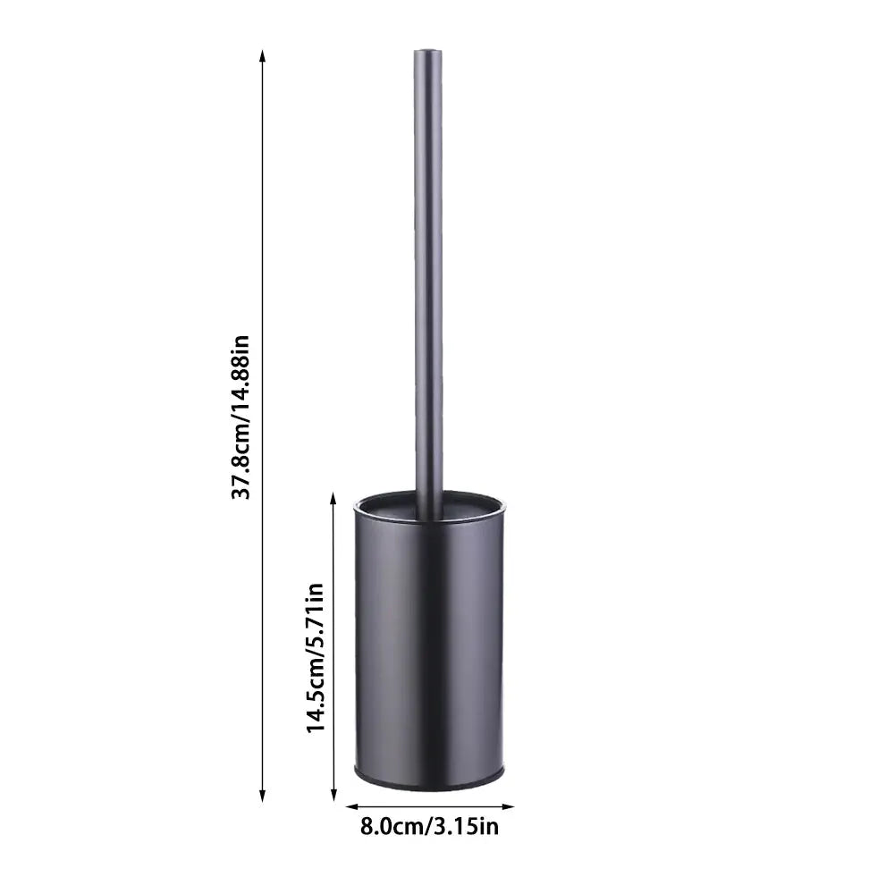 Stainless Steel Bathroom Toilet Brush Holder Accessories Black Toilet Brush Wall Mounted WC Cleaner Brush Cleaning Tools by All Mart Bristol Ltd