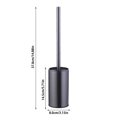 Stainless Steel Bathroom Toilet Brush Holder Accessories Black Toilet Brush Wall Mounted WC Cleaner Brush Cleaning Tools by All Mart Bristol Ltd