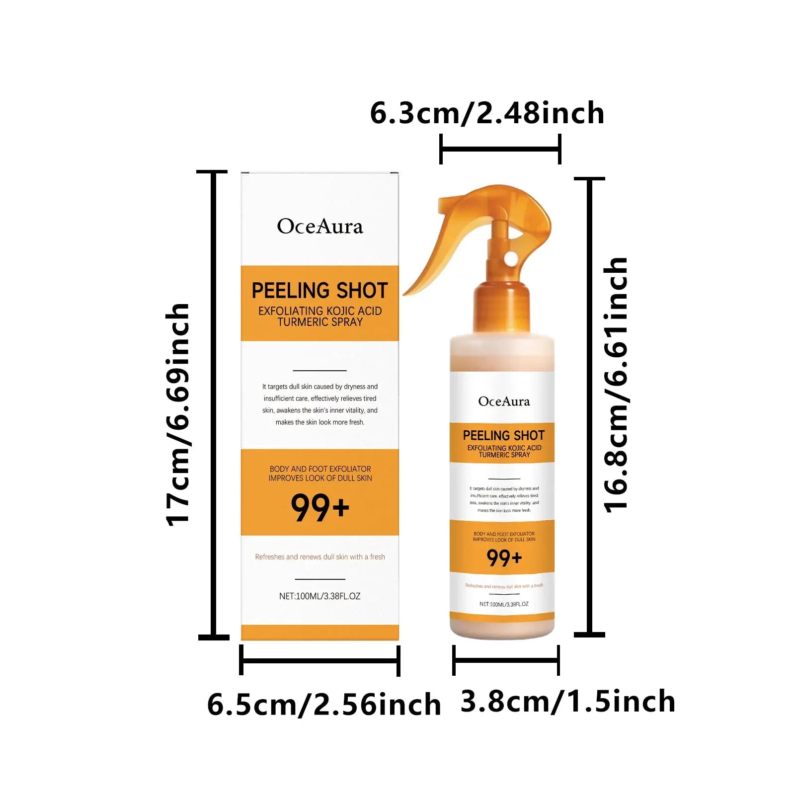 Kojic Acid Turmeric Cutin Cleaning Spray Kojic Acid Turmeric Wrapping Nourishes Hydrolyzed Collagen Glowing Skin Skin Firmness by All Mart Bristol Ltd