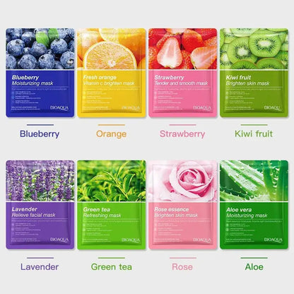 8pcs Natural Plant Face Mask Beauty Skincare Facial Masks Moisturizing Firming Hydrating Facial Mask Face Care Korean Cosmetics by All Mart Bristol Ltd