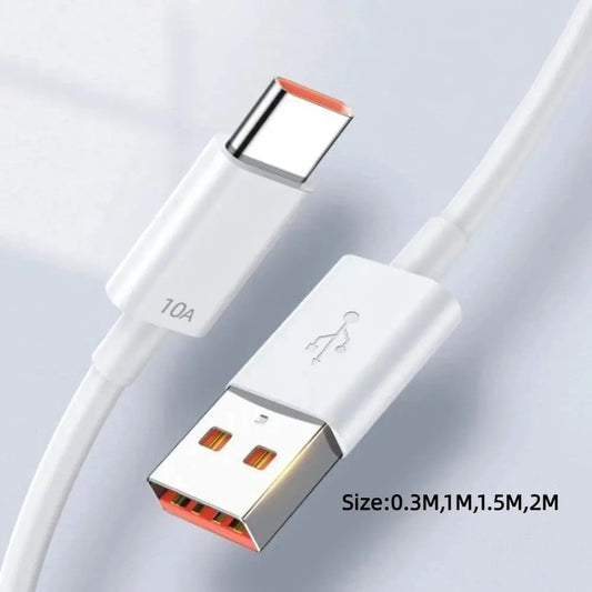 New USB Type C Cable 120W 10A 10A Fast Charging Wire Mobile Phone USB Charging Cable Data Cable Cord for Huawei by All Mart Bristol Ltd