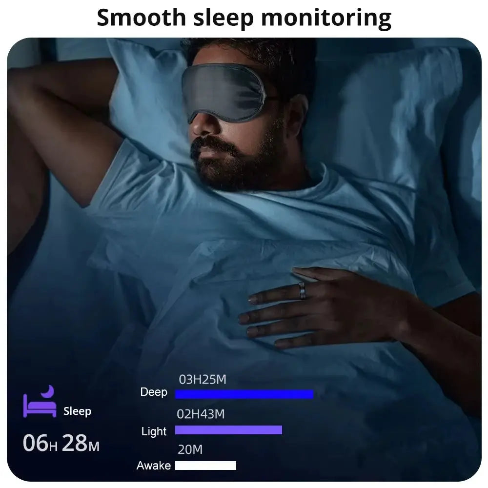 Smart Ring Heart Rate Blood Pressure Blood Oxygen Sleep Monitor Waterproof Smart Ring Multi-sport Modes For Android IOS by All Mart Bristol Ltd