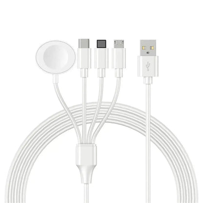 4 in 2 Multi Charging Cable For Iwatch Iphone Charger Usb Type-C Fast Charging Cable High-Quality Airpods iPad Accessories by All Mart Bristol Ltd