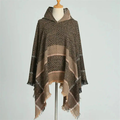 2024 Fashion Europe America Winter New Women Shawl Stole Hooded Cape Wrap Female Warmer Scarves Cold Proof Scarf Poncho Mulher by All Mart Bristol Ltd