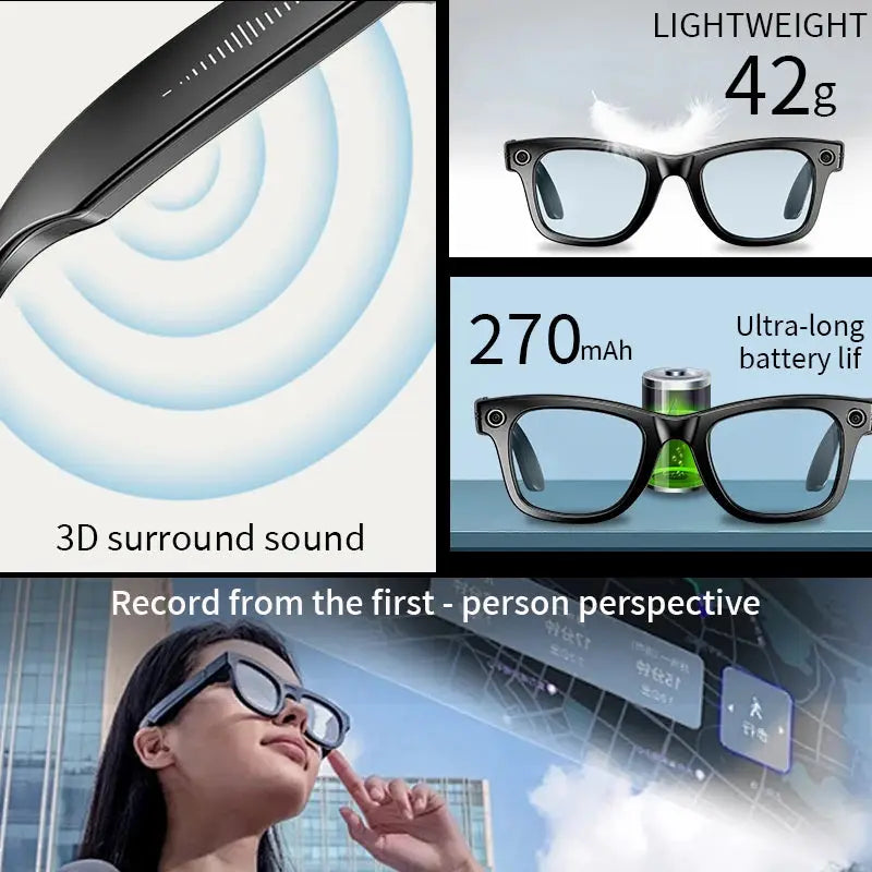 2025 New Upgrade Smart Glasses With Camera Video Recording AI Photo Recognition Bluetooth Call Translation Voice Sunglasses Men by All Mart Bristol Ltd