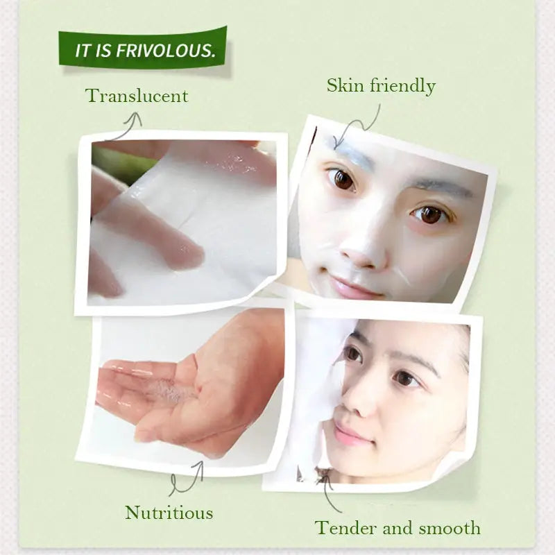 10pcs Natural Plant Facial Mask Moisturizing Oil Control Anti-Aging Fruit Aloe Korean Sheet Face Mask Beauty Skin Care Prodcuts by All Mart Bristol Ltd