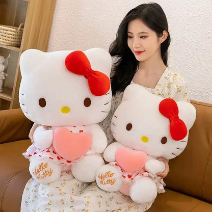 New Sanrio Cartoon Anime Sheer Dress Hello Kitty Plush Doll Big Cute Room Decoration Plush Toy Sleeping Pillow Kawaii Soft Toy by All Mart Bristol Ltd