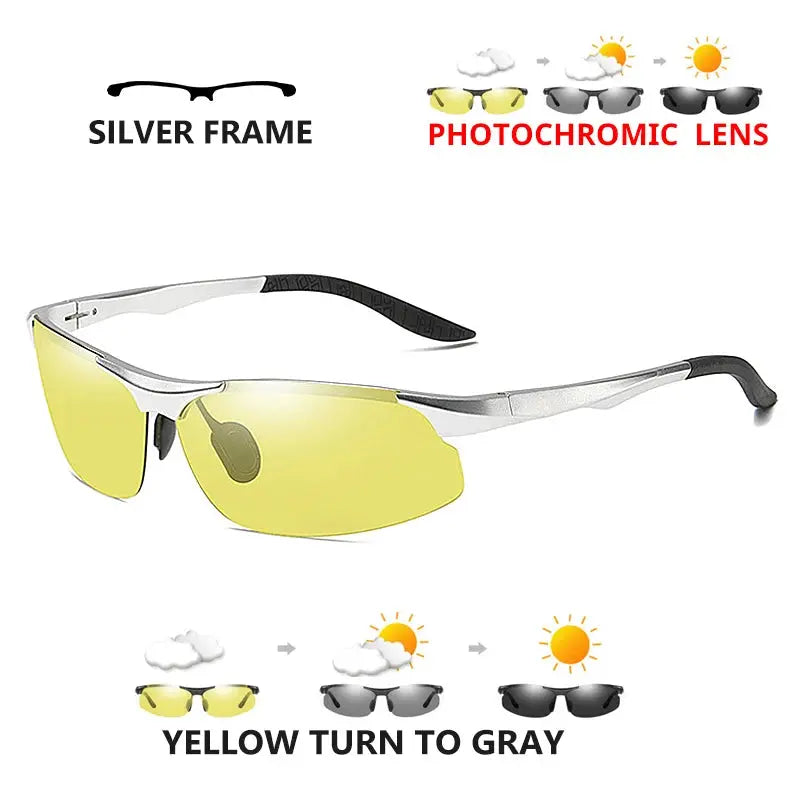 Aluminum Photochromic Polarized Sunglasses Man Driving Sun Glasses Male Outdoor Sport Eyewear Anti-UV oculos de sol masculino by All Mart Bristol Ltd