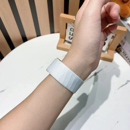 New suitable for whoop4.0 nylon strap woven elastic sports replacement wristband with U-shaped metal frame and letter w by All Mart Bristol Ltd