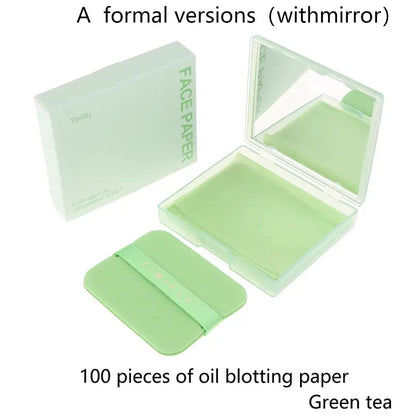 Oil Blotting Sheets With Makeup Puff 100pcs Matting Face Wipes Oil Control Paper Oil-absorbing Cleaning Makeup Tools Skin Care by All Mart Bristol Ltd