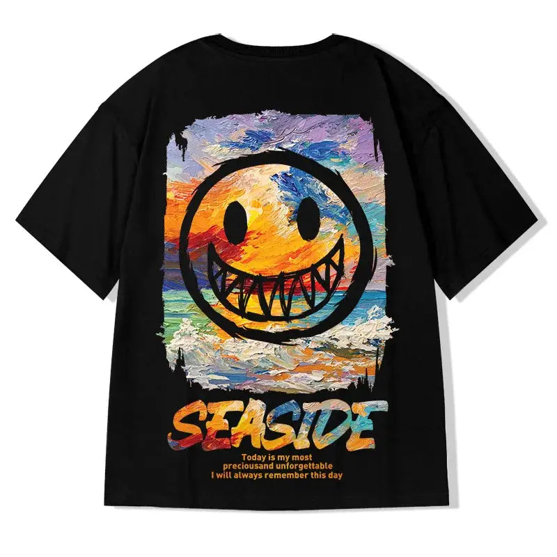 HMZ 2024 T Shirt Streetwear Men Oversized Hip Hop T-Shirt Print Harajuku Tshirt Summer Short Sleeve Cotton Loose Tops Tees Men by All Mart Bristol Ltd