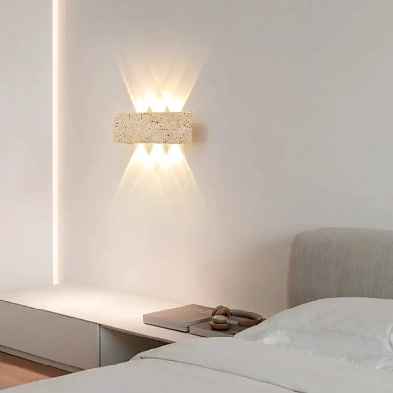Wabi-sabi LED Wall Lamp Garden Light Stone IP65 Outdoor Waterproof Bedside Retro Sconces Lighting Fixture Home Decoration Indoor by All Mart Bristol Ltd