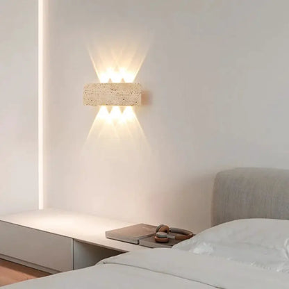 Wabi-sabi LED Wall Lamp Garden Light Stone IP65 Outdoor Waterproof Bedside Retro Sconces Lighting Fixture Home Decoration Indoor by All Mart Bristol Ltd