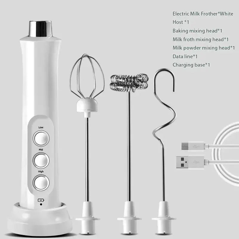 3-in-1 Electric Handheld Milk Frother and Drink Mixer by All Mart Bristol Ltd