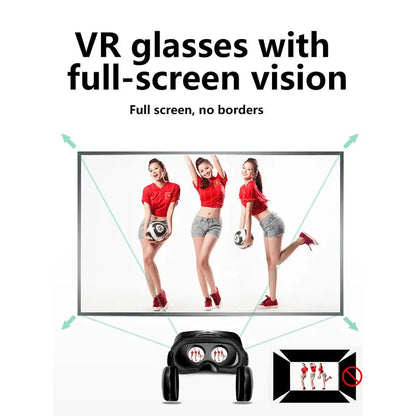 3D VR Headset Smart Virtual Reality Glasses Helmet for Smartphones Phone Lenses Headphones 7 Inches Binoculars Goggles Devices by All Mart Bristol Ltd