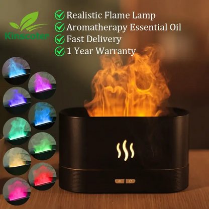 Kinscoter Aroma Diffuser Air Humidifier Ultrasonic Cool Mist Maker Fogger Led Essential Oil Flame Lamp Difusor by All Mart Bristol Ltd
