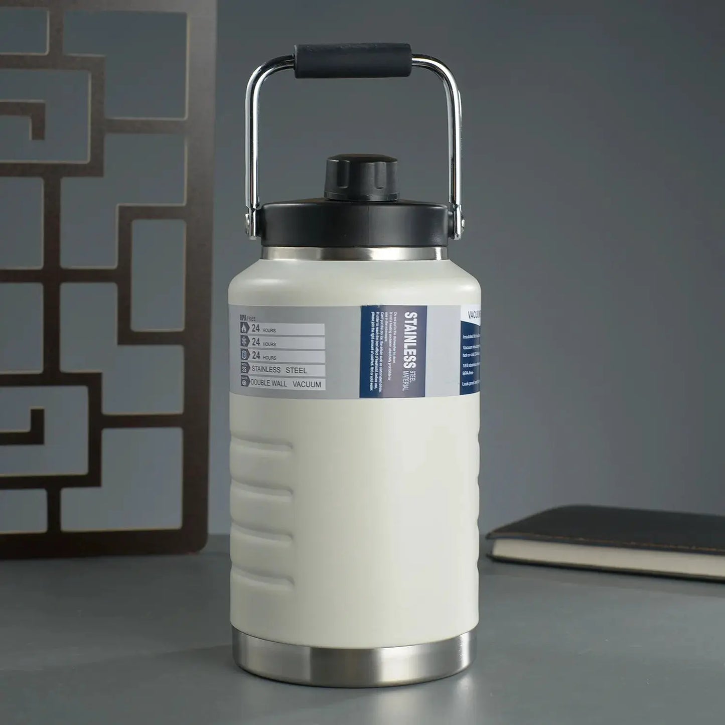 1.5L Large capacity vacuum flask, 304 stainless steel vacuum bottle, Outdoor portable water bucket, Handheld sports water bottle by All Mart Bristol Ltd