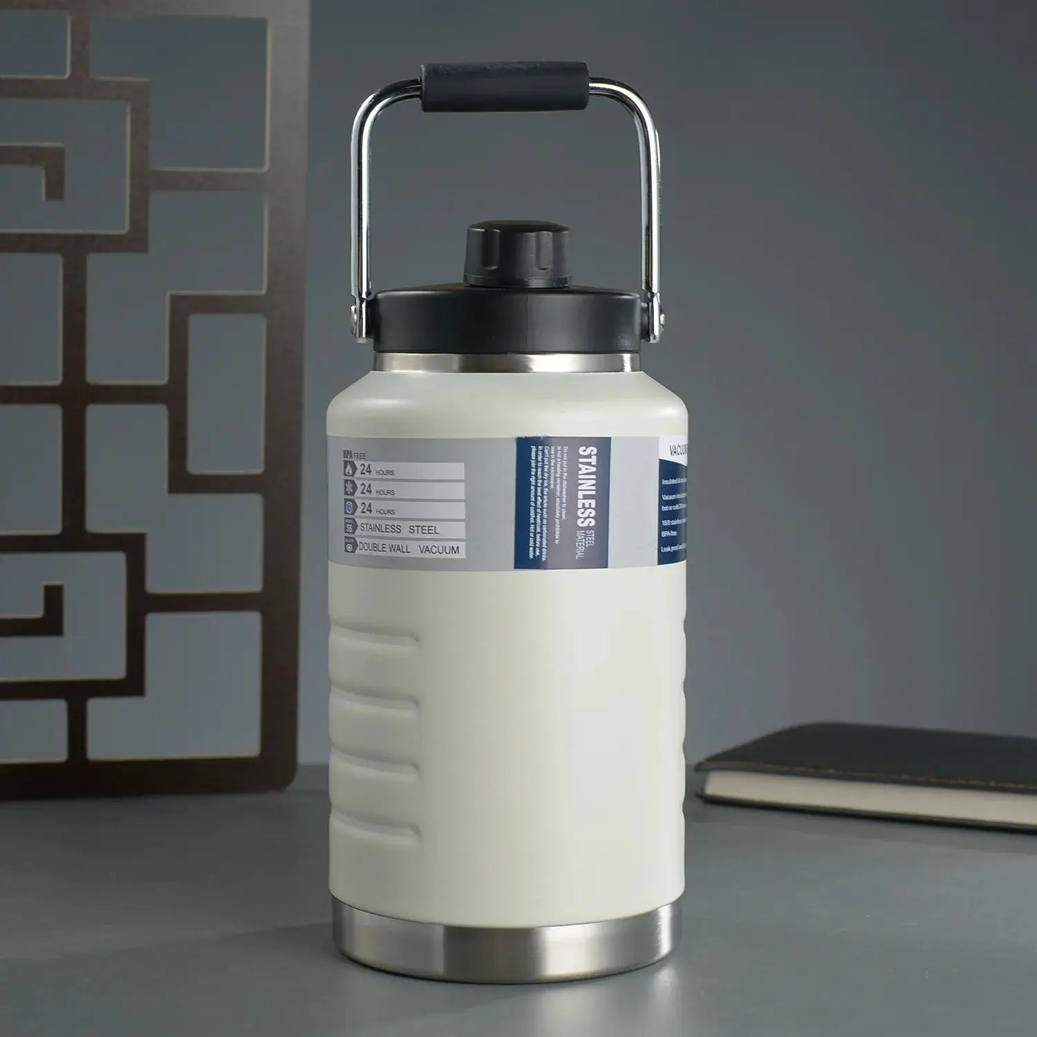1.5L Large capacity vacuum flask, 304 stainless steel vacuum bottle, Outdoor portable water bucket, Handheld sports water bottle by All Mart Bristol Ltd