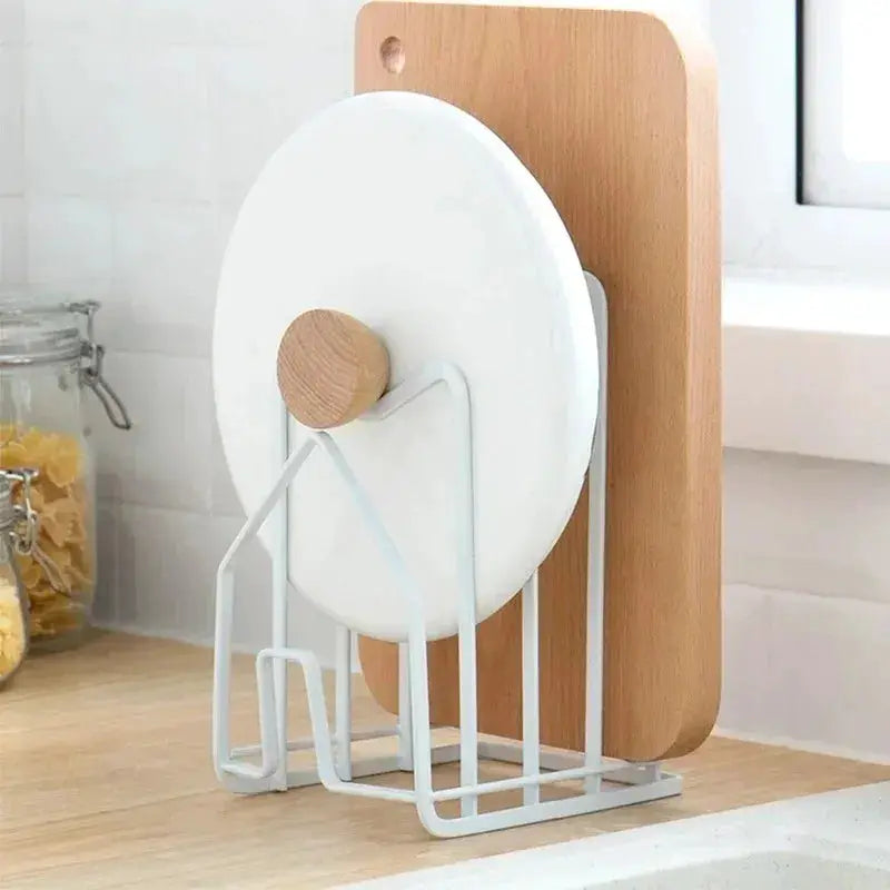 Rack Shelf Stand Multi Layer Space Saving Rustproof Cutting Board Practical Kitchen Organizer Pot Lid Holder Iron Art Home by All Mart Bristol Ltd