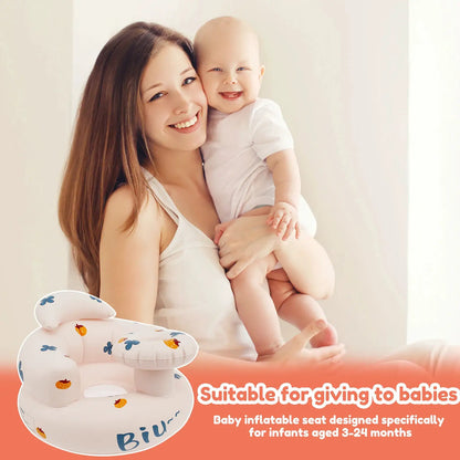Inflatable Baby Chair Portable Baby Sofa Breathable Inflatable Baby Chair PVC Multifunctional Seat Practice Sitting Bath Stool by All Mart Bristol Ltd