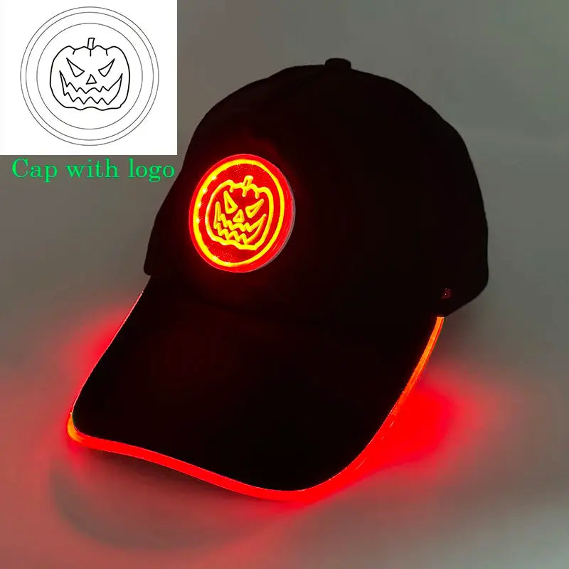 Wholesale Baseball Caps Night Glow Light Cap Boys Girls Fashion Headwear Costumes Accessory Caps Hats by All Mart Bristol Ltd