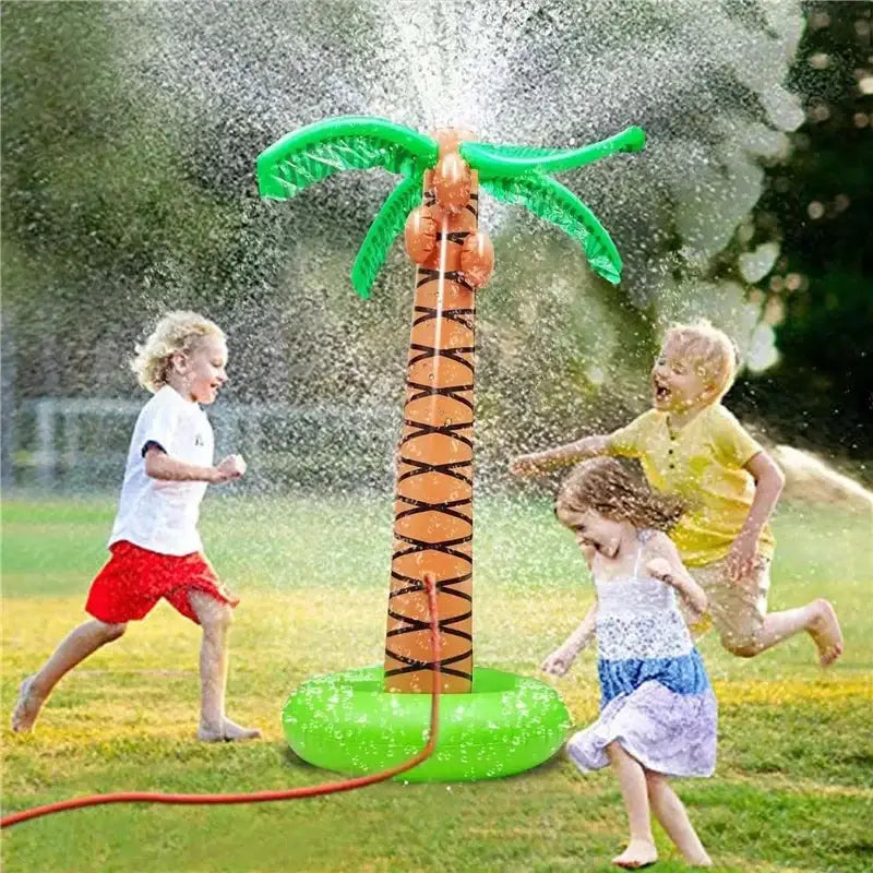 Summer Giant Inflatable Toys Cartoon Coconut Tree Hawaii Beach Swimming Pool Party Spray Sprinkler Inflatable Water Toys by All Mart Bristol Ltd